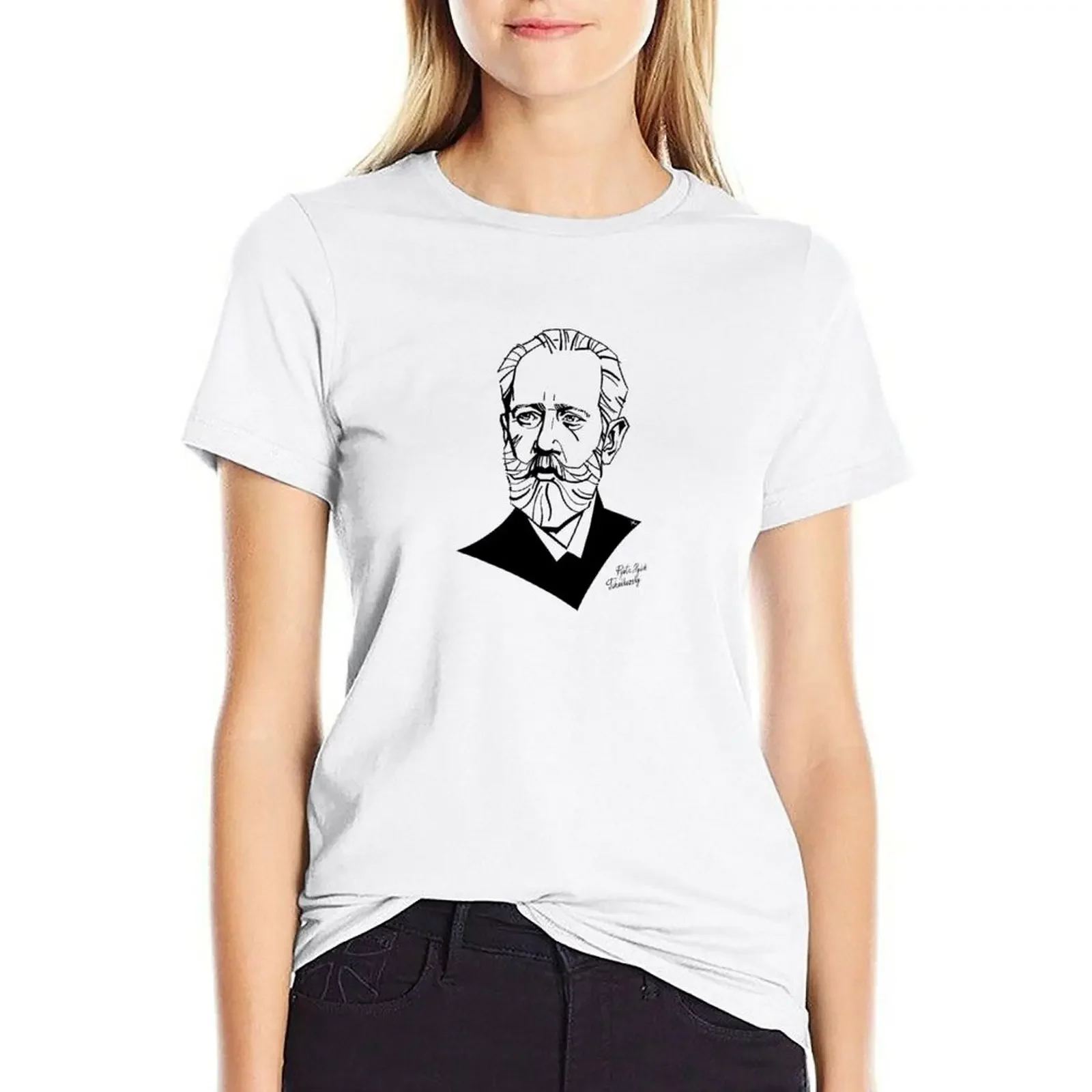 Pyotr Tchaikovsky T-shirt oversized cute tops ariat shirts for Women