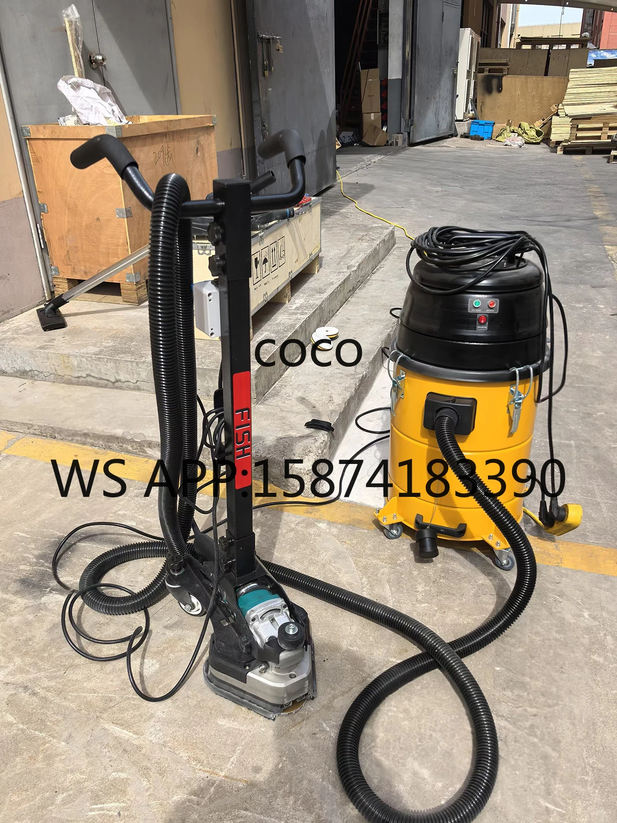Handheld Concrete Grinding Machine 10inch 3 Heads, Flying Fish Brand Quality Manufacturer, 110V/220V