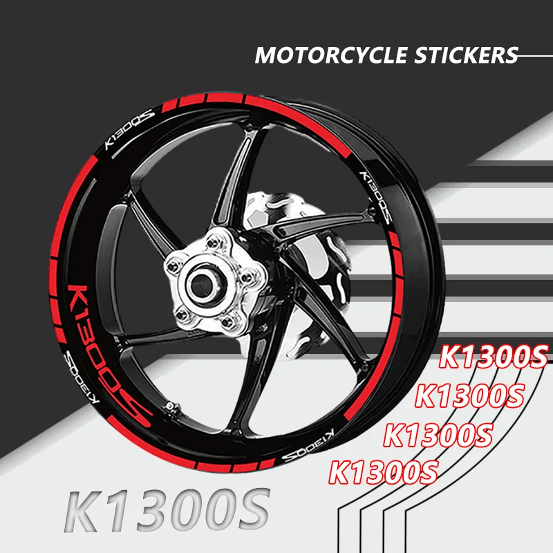 For BMW K1200R K1300R K1300S Motorcycle Front Rear Wheel Decals Tire Reflective Stripes Decoration Stickers k1200r k1300r k1300s