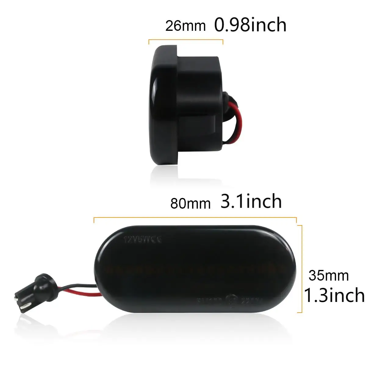 2PCS LED Front Fender Side Marker Turn Signal Lights For VW Golf 3 4 MK3 MK4 Passat 3BG Polo 6N 9N Bora Vento