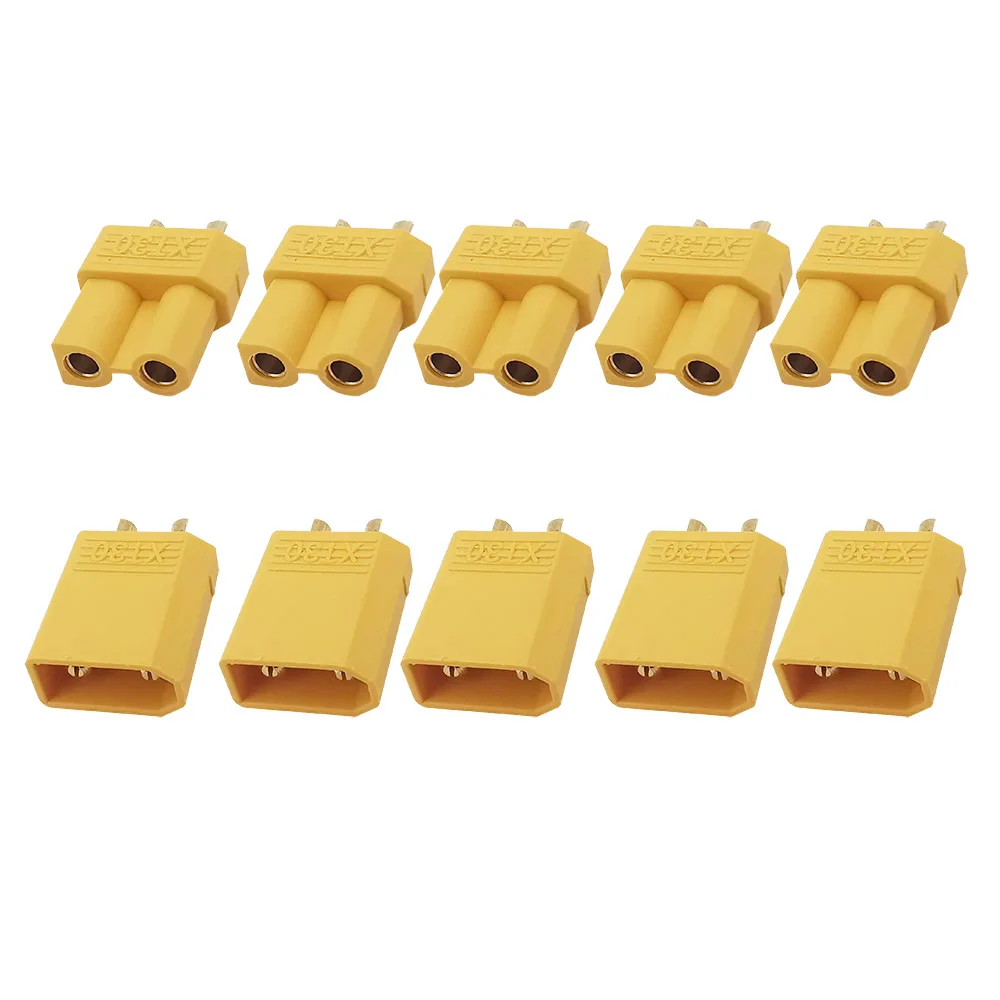 10Pcs XT30 XT-30 Plug Male Female Bullet Banana Connector for RC Lipo Battery Quadcopter