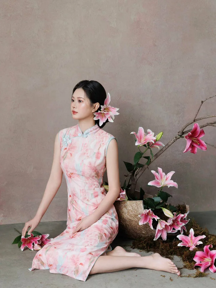 

Retro Photography Costume Artistic Zen New Chinese Style Atmosphere Cold Tone Stage Performance Ethnic Women's Wear