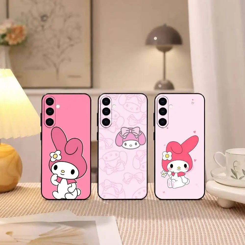 Cute Cartoon M-Melo-dys gift Phone Case For Samsung Galaxy A73,A72,A71,A70,A53,A52,A51,Soft Silicone Black Cover