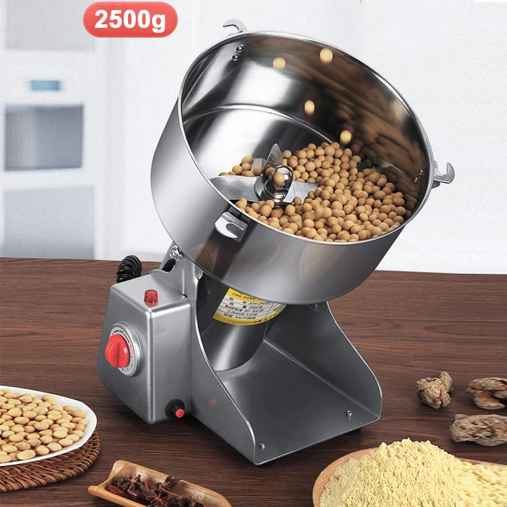 

Электрическая высокоскоростная мельница для зерна, специй, кукурузы, коммерческая машина для измельчения сухих злаков, специй, кофе, трав, бобов