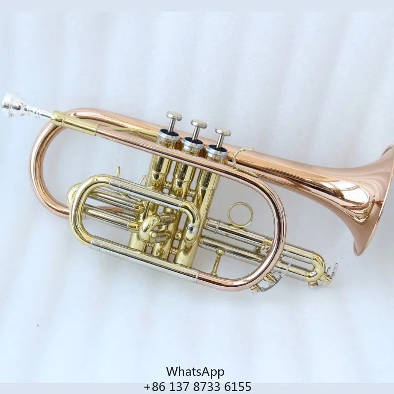 

Good Quality Cornet Phosphor Copper Bell B Flat Key Cornet Instrument In Stock