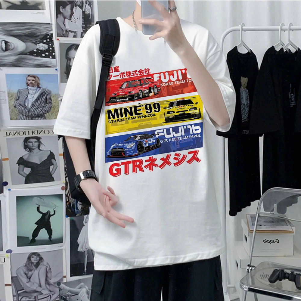 Jdm-Camiseta de manga harajuku para hombre, ropa de calle harajuku