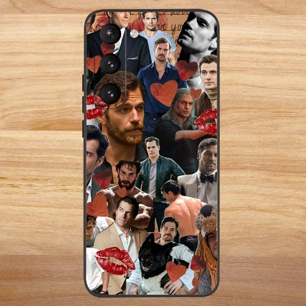 Henry Cavill Phone Case For Samsung S23,23,22,30,21,10,9,Note20 Ultra,Lite,Ultra,5G,Plus,FE,Black Soft Case