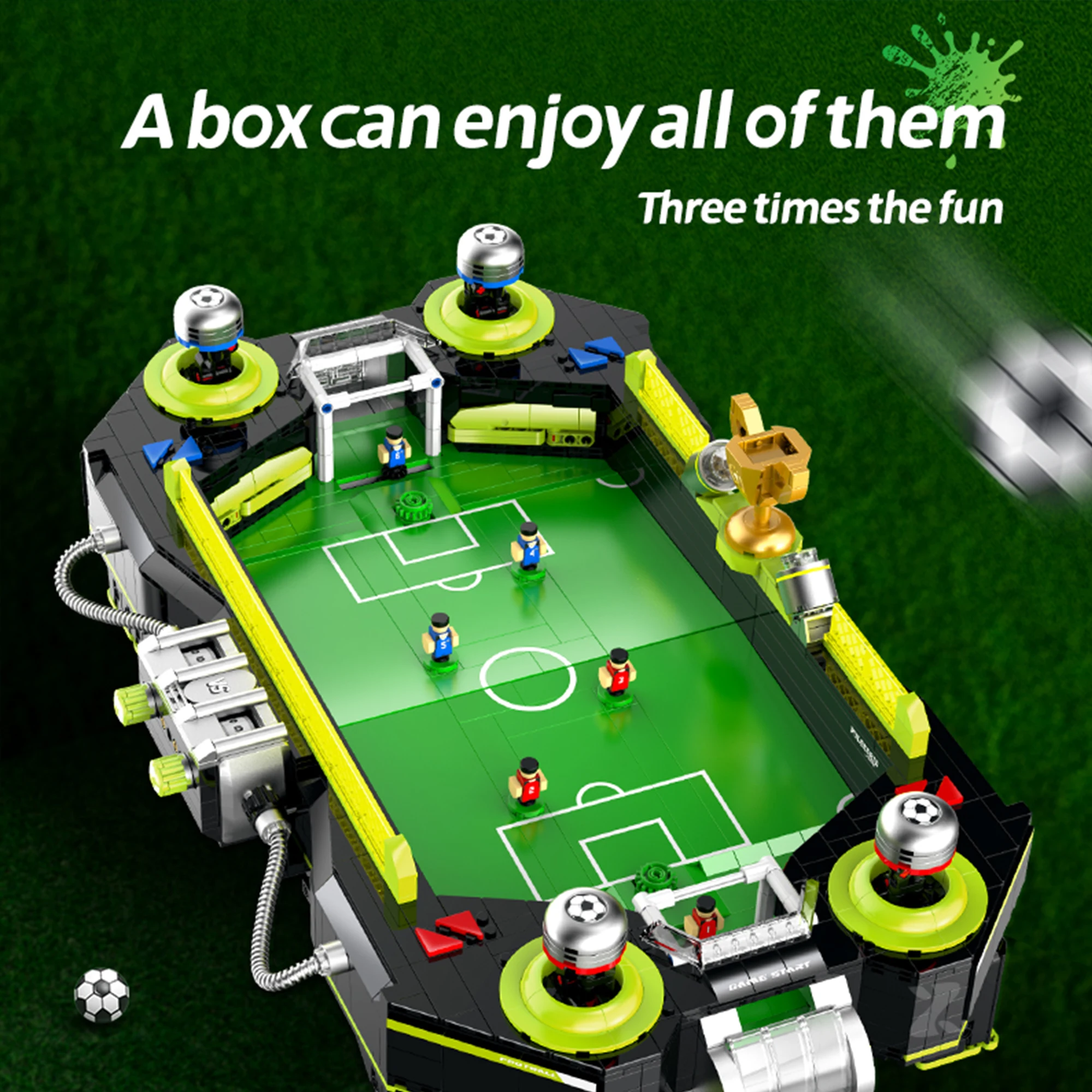 2247PCS Football Shooting Game Console Building Blocks Creative Sports Arcade Battle Machine Bricks Desktop for Adults Gifts