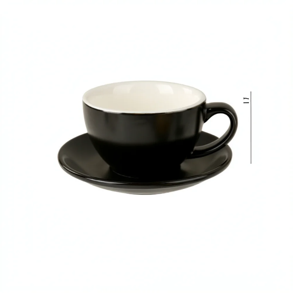 Simple Ceramic Coffee Cup Saucer Set Matte Porcelain Espresso Latte Mug Modern Minimalist Decor For Home Office Kitchen