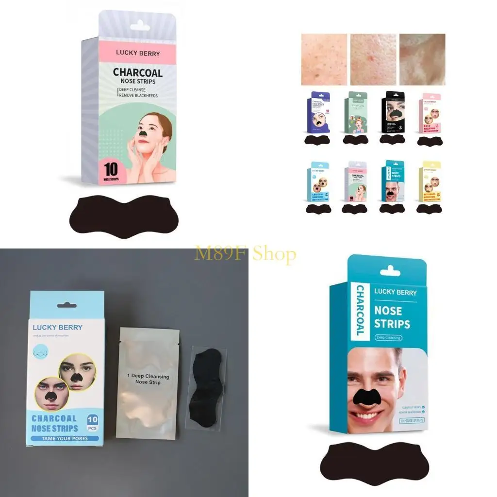 M89F Blackhead Remover, diepe reinigende neusstrips Natuurlijke houtskoolneustrips geschenken