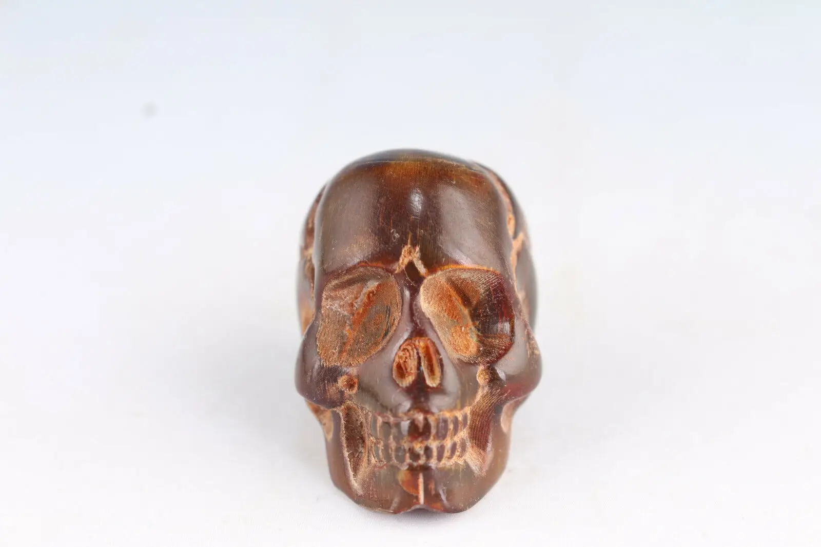 Asian tibetan Chinese old handmde skull Statue gift