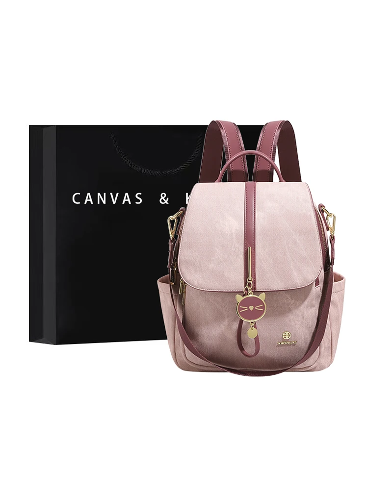 CanvaKeris Lightweight Minimalist Women's Backpack Large Capacity Travel Bag 2026 New Style British Style Fitness Hiking Clim...