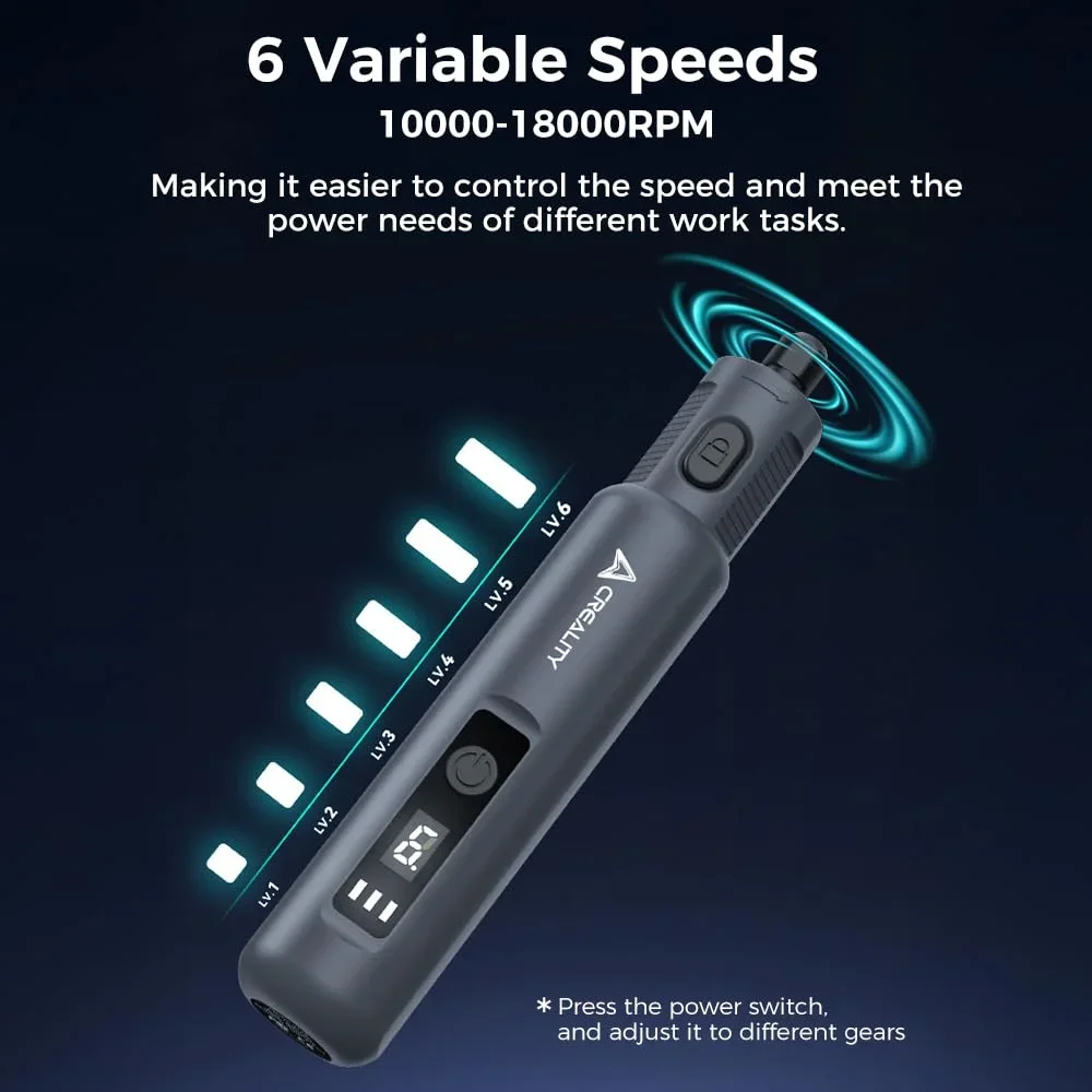 For Creality Cordless Handheld Rotary Tool Kit 25Pcs for 3D Printing Models Grinding Polishing Drilling Cutting 3D Printer Tools