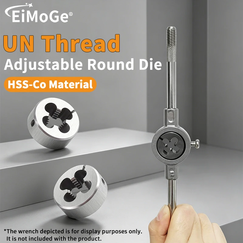 EiMoGe HSS-CO AR-D Round Threading Die, Metric Fine Thread M10-M16 Machine Die for External Thread Cutting