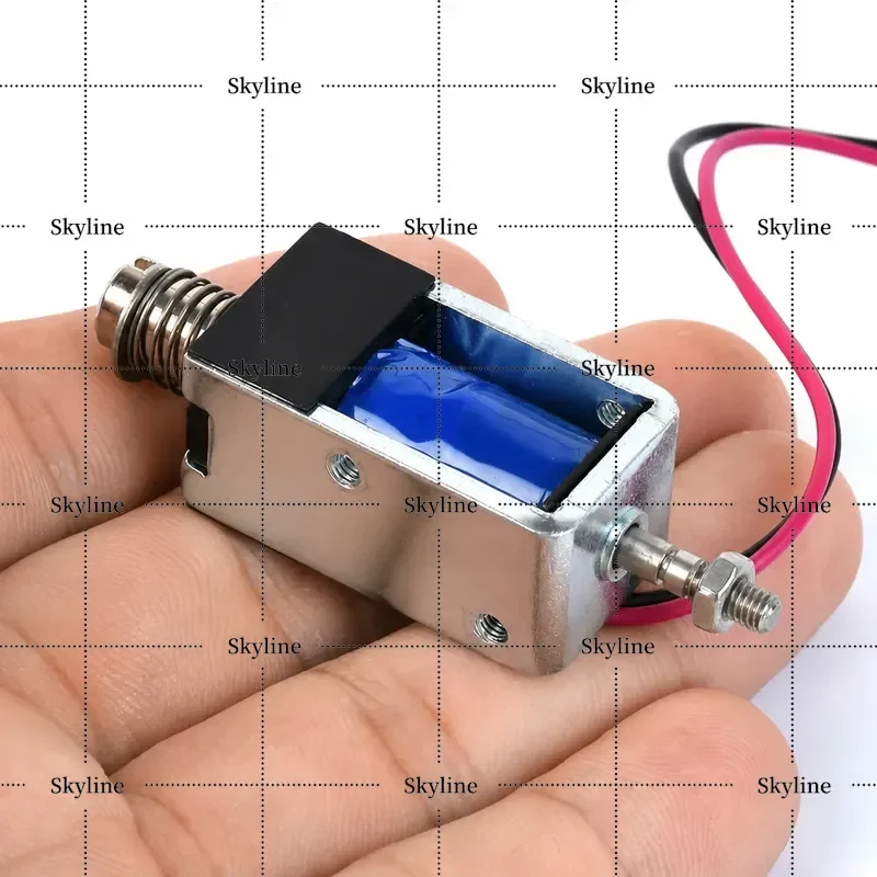 For 0730S Electromagnetic Lock Miniature Frame Type Push Pull Suction Self Retaining Electromagnet DC12V 0.4A