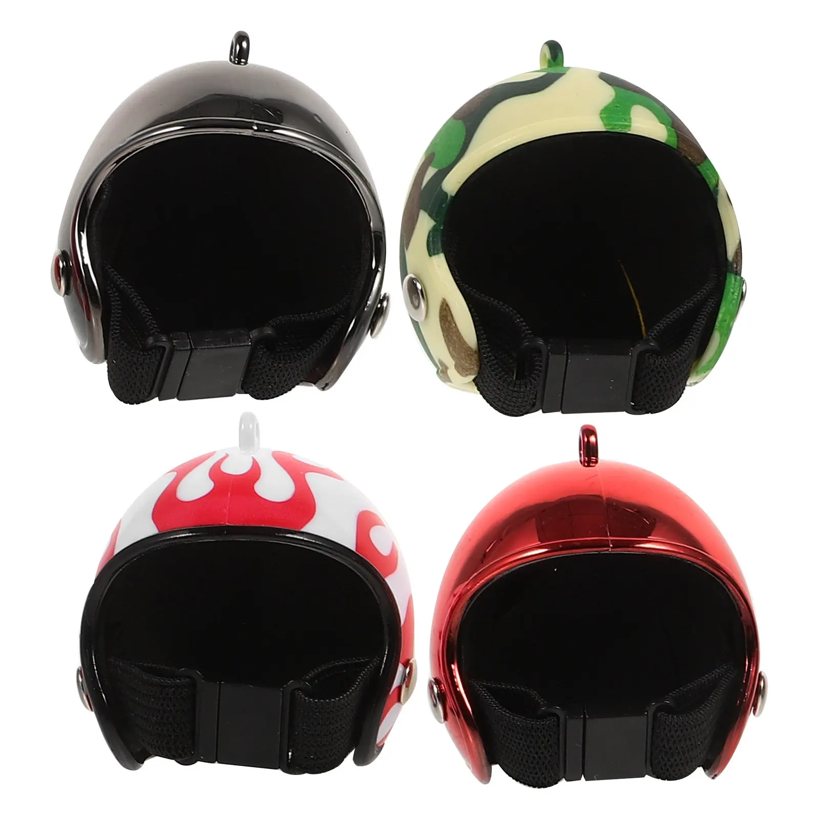 

Набор из 4 прочных регулируемых мини-шлемов премиум-класса для птиц: безопасные головные уборы для мелкой домашней птицы, попугаев и голубей