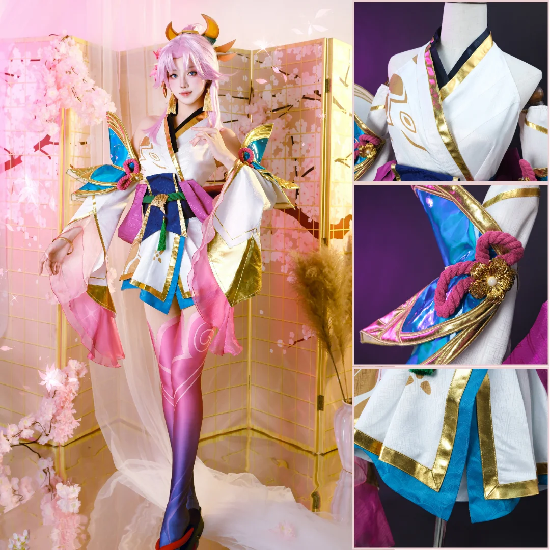 

ROLECOS LOL Prestige Spirit Blossom Lux Cosplay Costume Lux Cosplay Costume Halloween Costume Women Dress Uniform Fullset Outfit