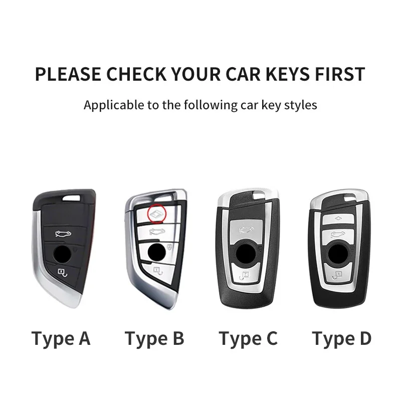 Leather Car Remote Key Case Cover Shell for BMW X1 X3 X5 X6 X7 1 3 5 6 7 Series G20 G30 G11 F15 F16 G01 G02 F48 Keyless Key Fob