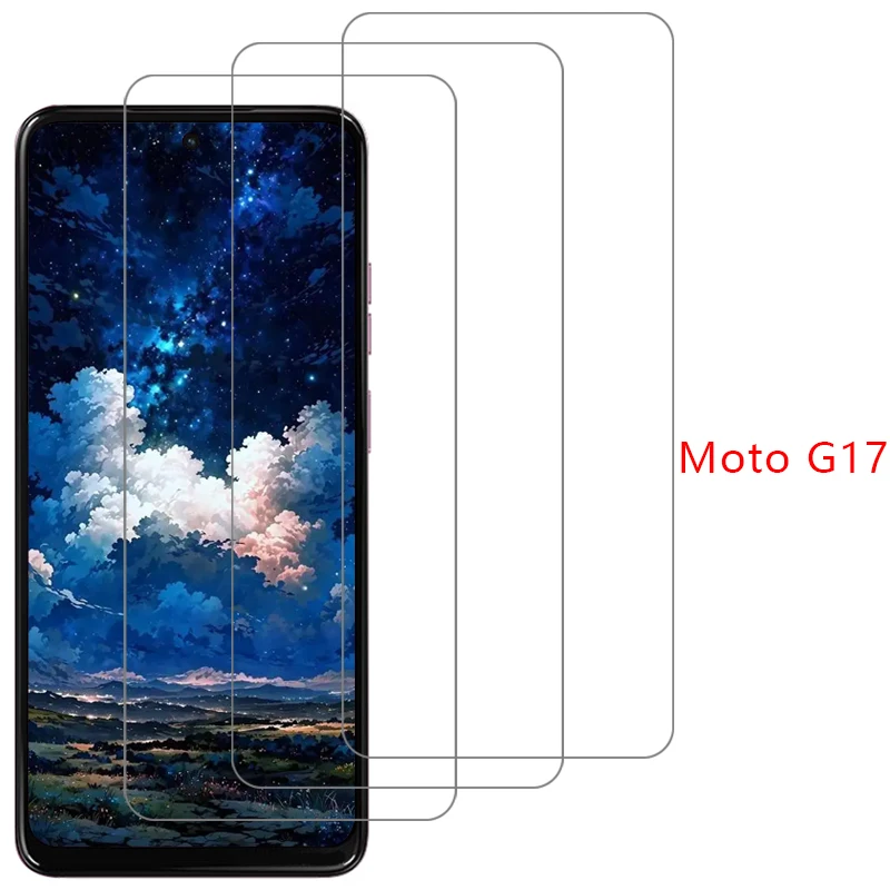 Защитное закаленное стекло для Motorola Moto G17 Power, защитная пленка для экрана Moto G17, Moto G 17, 17G, G17Power, 5G, пленка Motorolag17