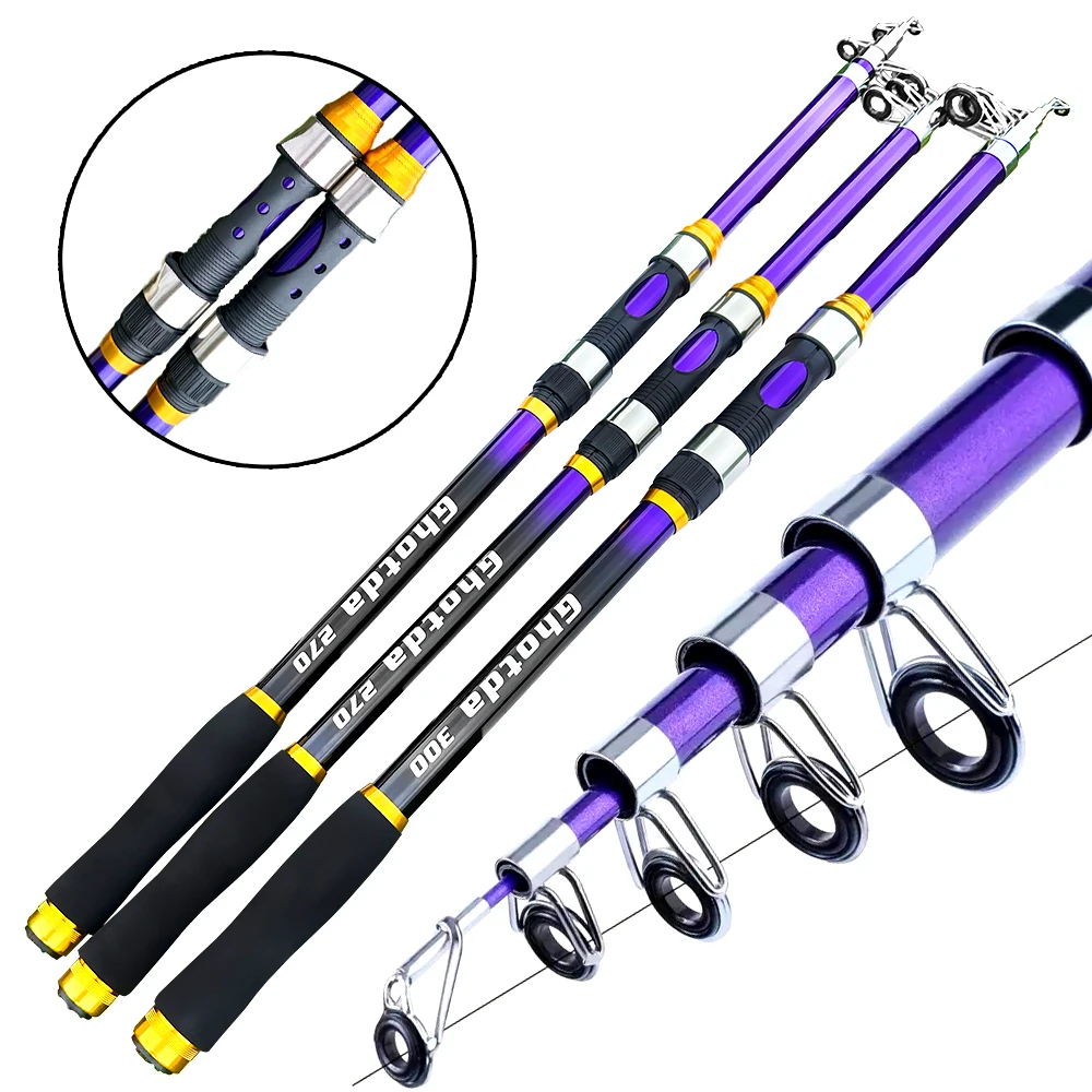 Caña telescópica de spinning Ghotda para surf casting y roca - imagen 4