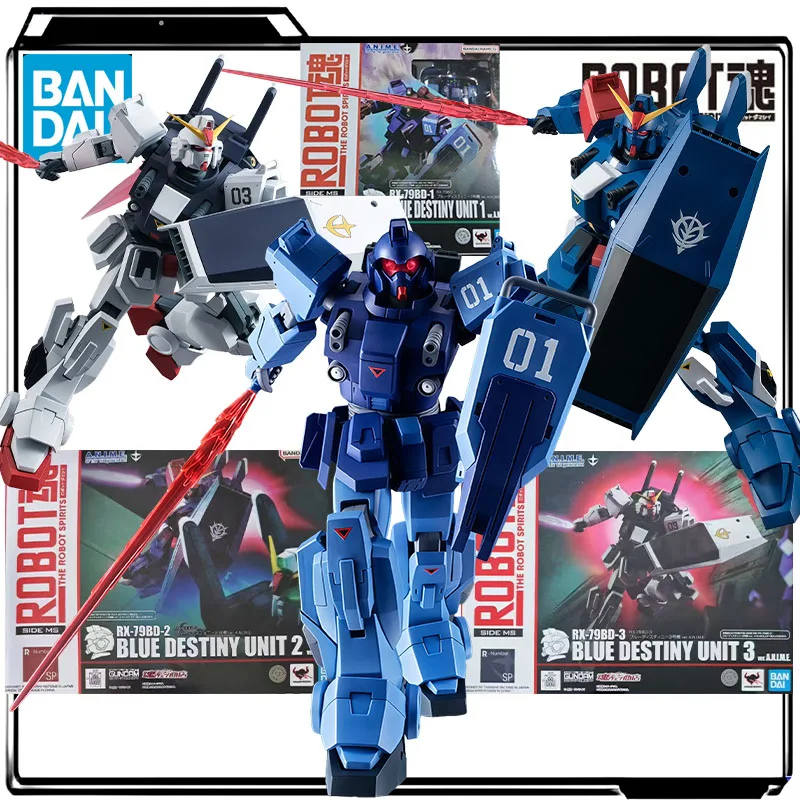 

Bandai натуральная аниме-фигурка ROBOT Blue Destiny RX-79BD-1 RX-79BD-2 RX-79BD-3, экшн-фигурки, игрушки для мальчиков, детский подарок, коллекционная
