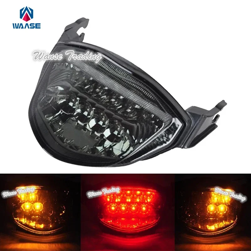 waase Chrome Led Rear Tail Brake Turn Signals Integrated Light For 2005 2006 SUZUKI GSXR1000 GSXR GSX-R 1000 K5 K6