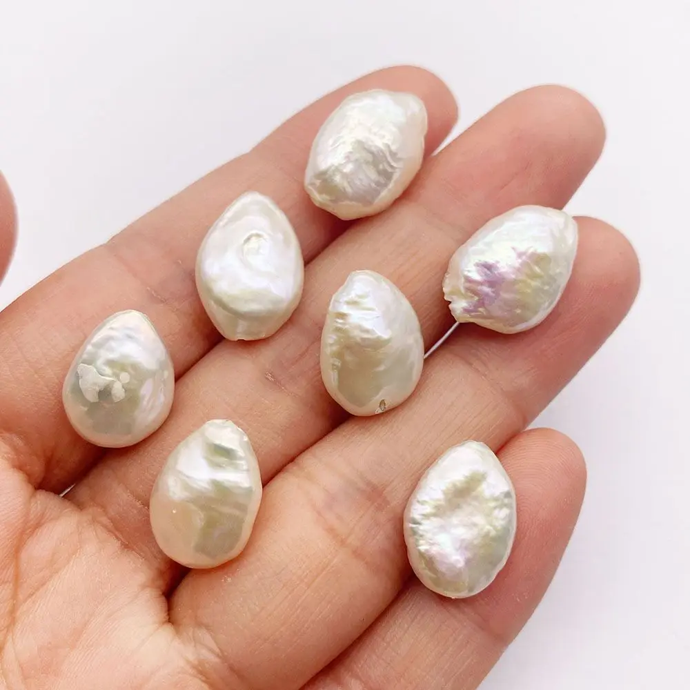 A Grade Natural Freshwater Pearl Irregular Drop Shape Beads 12x15mm Charm DIY Necklace Bracelet Earring Jewelry Accessories 1Pcs