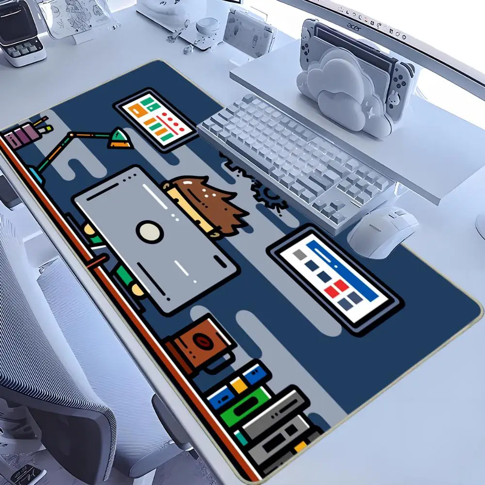 Python Programmer Eat Code Sleep Mouse Pad Printing Computer Mens Anime Gaming Table Carpet Mat Gamer Play PC Keyboard Desk