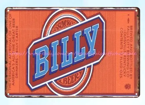 BILLY BEER FALLS CITY BREWING CO LOUISVILLE KY metal tin sign cool garages