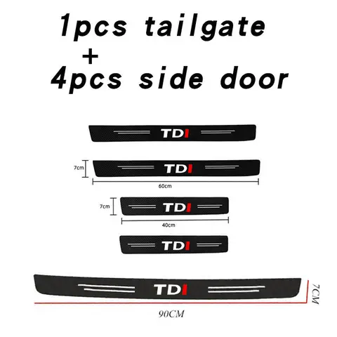 CAR Trunk Bumper Guard Decal For Volkswagen VW TDI APR TSI Polo 5 6 Bora Jetta Passat B5 Golf 7 MK5 Beetle 3B tiguan be non-slip 10 best sales body kit volkswagen beetle - №8