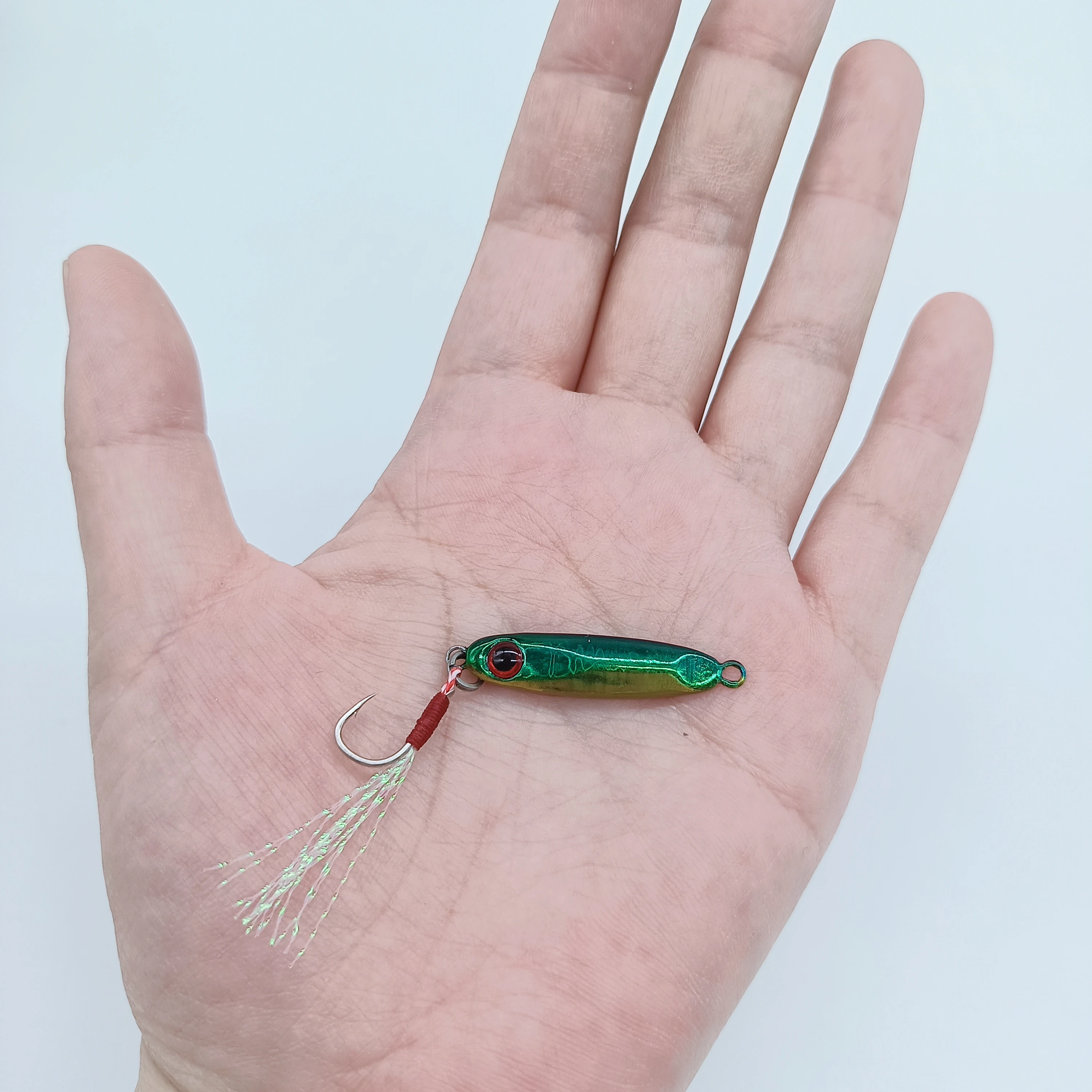 HOOFISH 1PCS Microjigging Angeln Locken 5,5g/32mm Mini Jig Köder Isca Künstliche Jig mit Einzel Haken angeln Zubehör – Detail 6