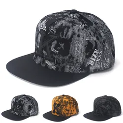 K lettera Hip Hop berretti da Baseball per uomo estate cotone tesa piatta Snap Back cappelli ragazzi ragazze Outdoor Street Dance copricapo Gorra Bon