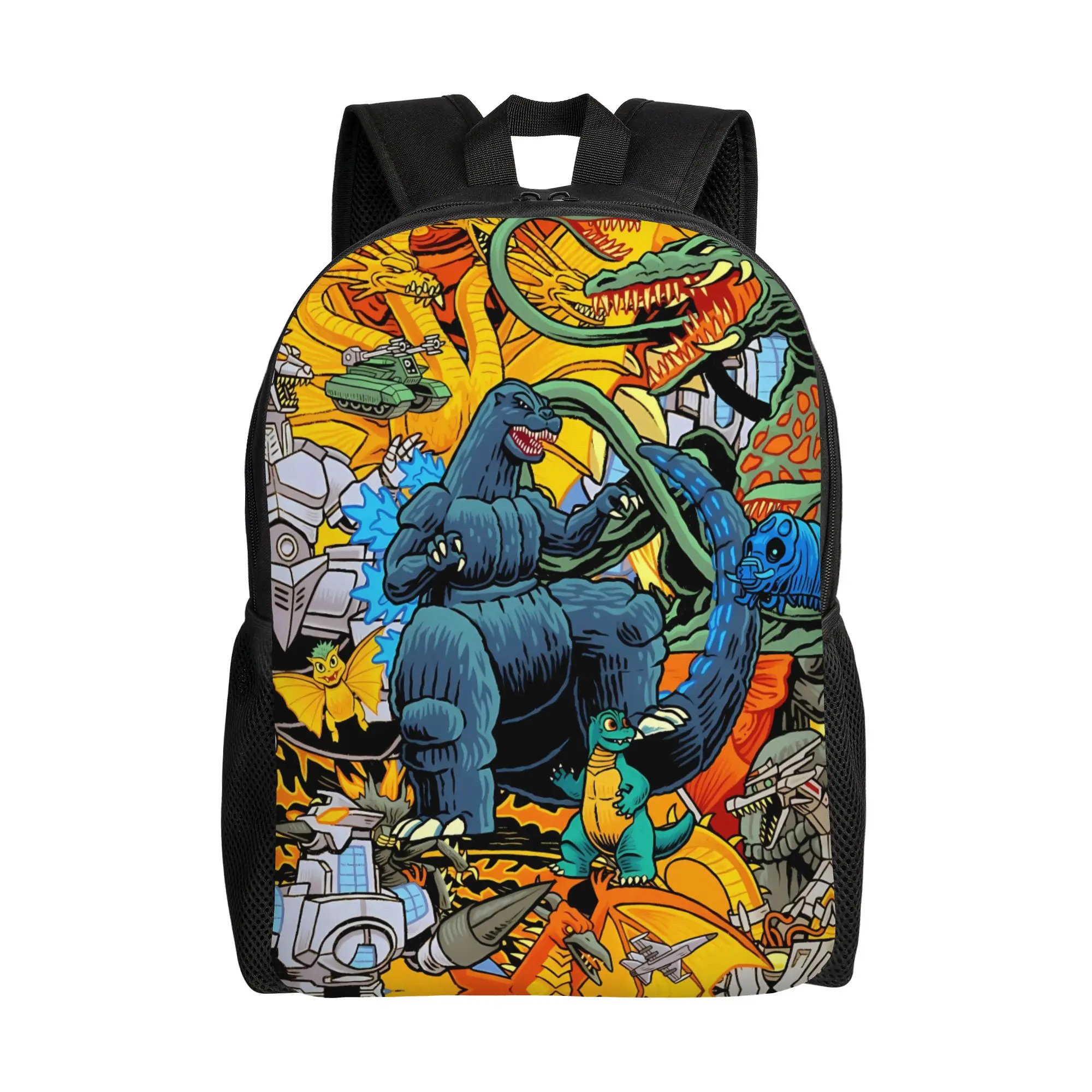 Godzillaed 3D Printed Backpack  Pretty Backpacks Unisex Cycling Lightweight High School Bags Custom Rucksack