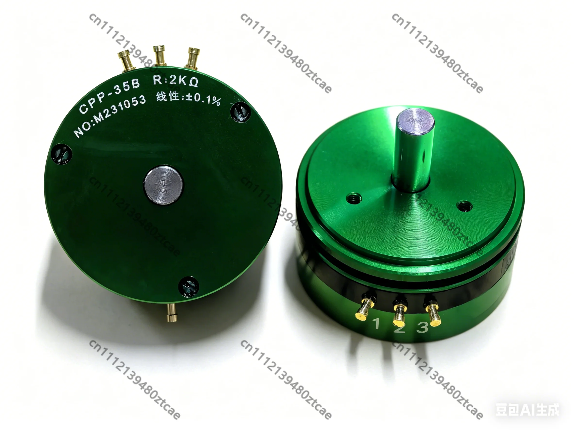 Double Out Shaft CPP35B CPP-35, 1K 2K 5K 10K Precision Conductive Plastic Potentiometer with Center Tap Adjustable Resistor