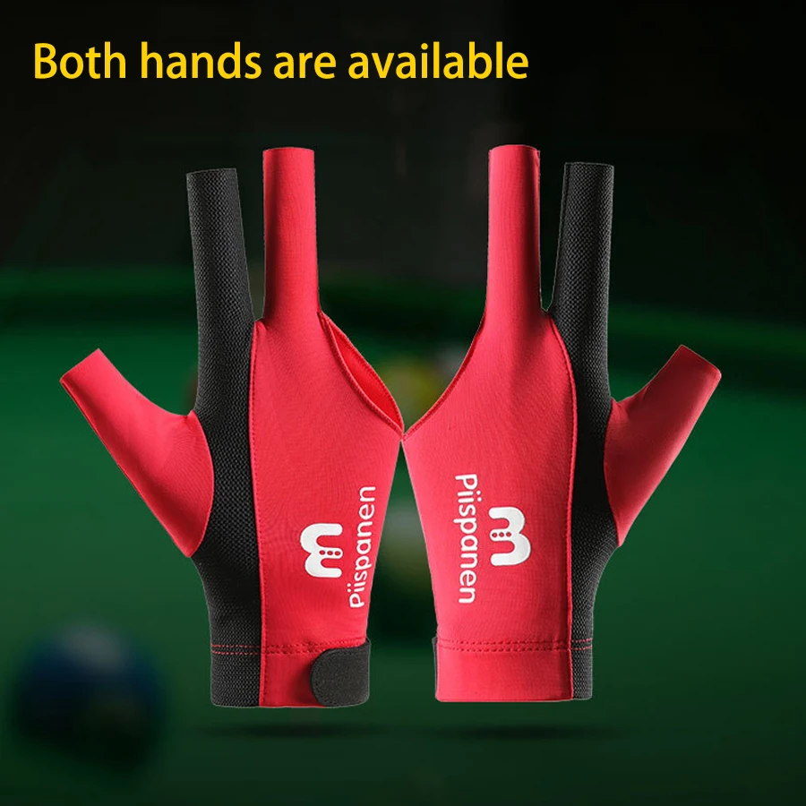 1Pc Three Fingers Snooker Glove Elastic Breathable Billiard Glove Non-Slip Wear Resistant Professional Pool Cue Gloves for Men W