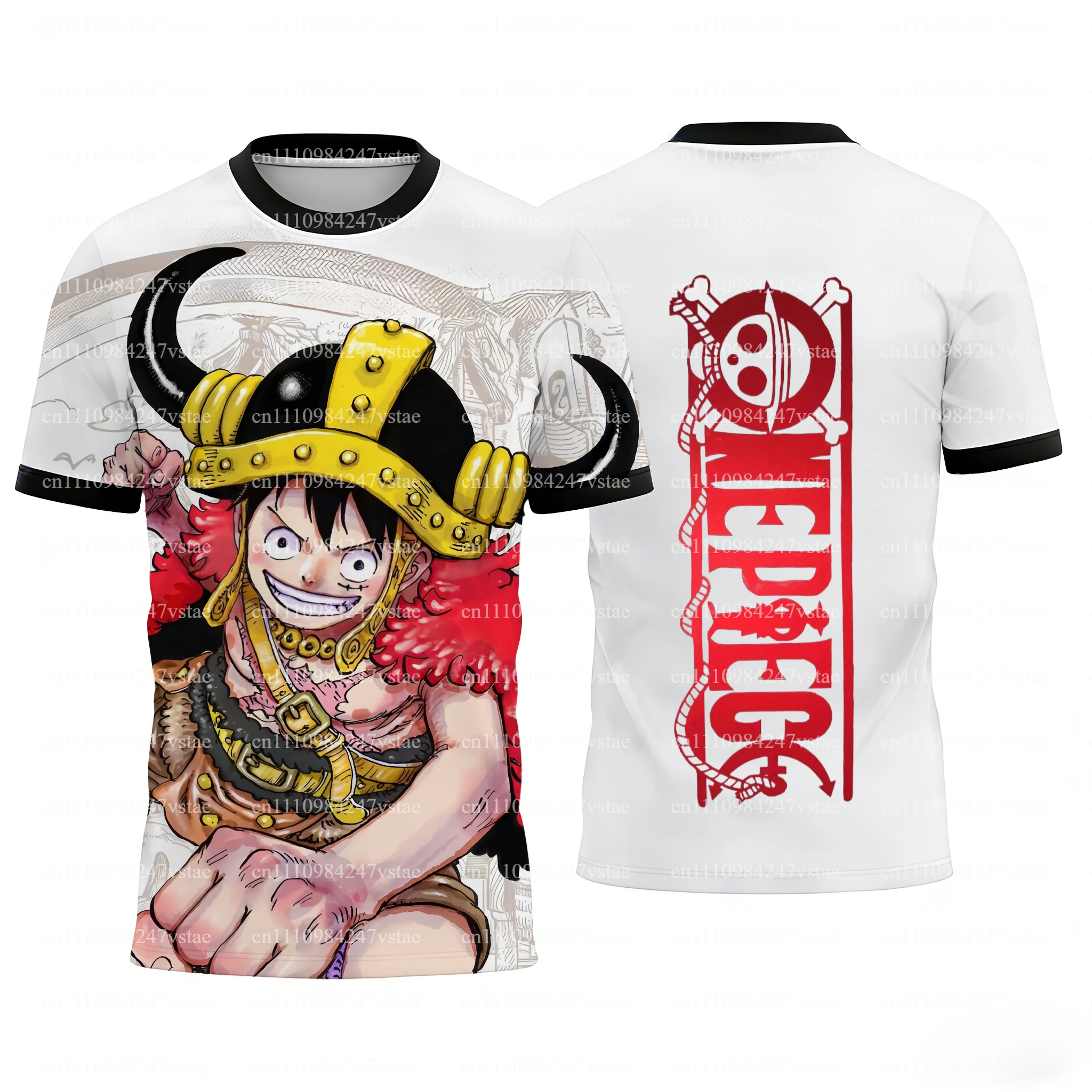 2026 Summer Hot Sale One Piece Luffy 3D Print T-shirt Unisex Casual Short Sleeve Anime Fans Tee Breathable High-quality Sports