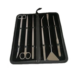 Kit de herramientas para acuario, pinzas, tijeras, Herramientas de limpieza de acero inoxidable, plantas acuáticas, accesorios para peceras