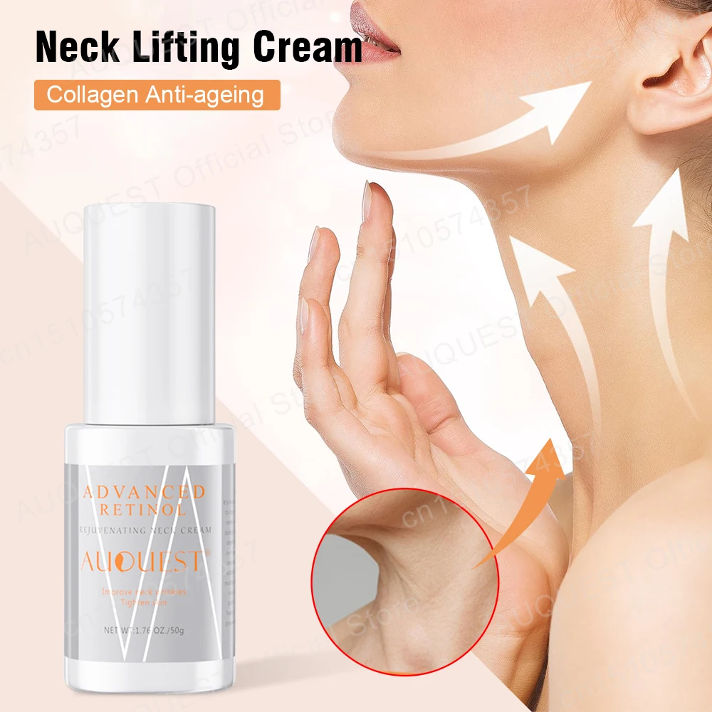 Retinol Neck Cream Wrinkle Firming Lifting Fine Lines Tighten Double Chin Anti-age Neck Rejuvenation Skin Care Beauty Health