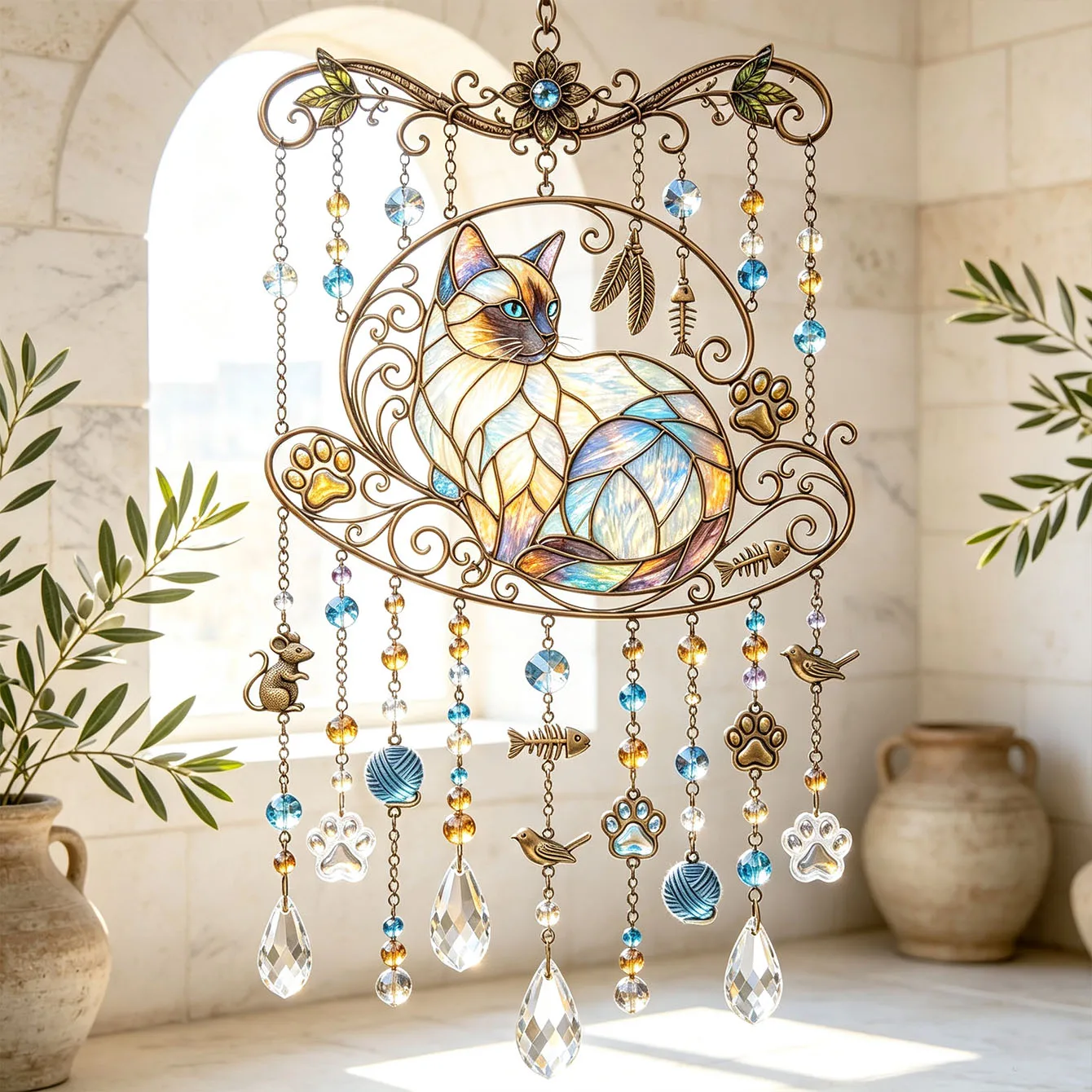 Hummingbird Wind Chimes Suncatcher Wall Window Door Garden Wind Bell Hanging Ornaments Pendant Home Campanula Decoration Craft