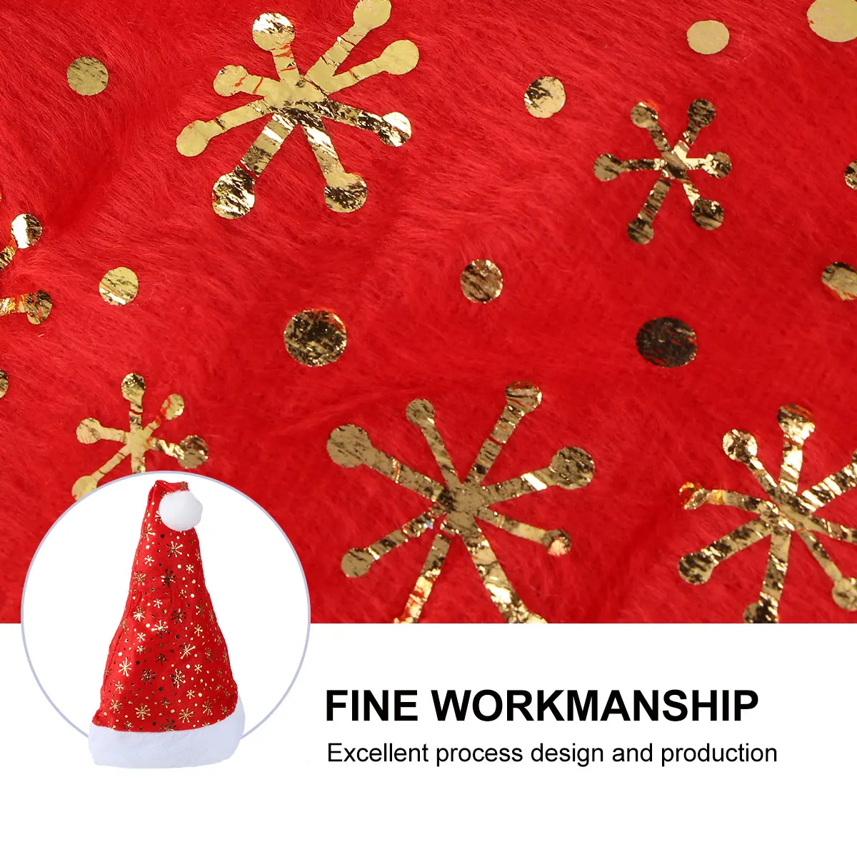 

2 Pcs Santa Hat Tiaras Christmas Headress Claus Printed Cap Printing Flannelette Fabric Party Accessories