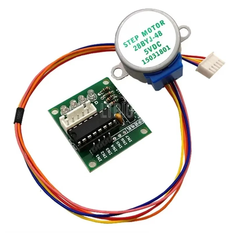 

1 шт. 5 В 4-фазный шаговый двигатель + плата драйвера ULN2003, механическая плата с тестовым модулем драйвера