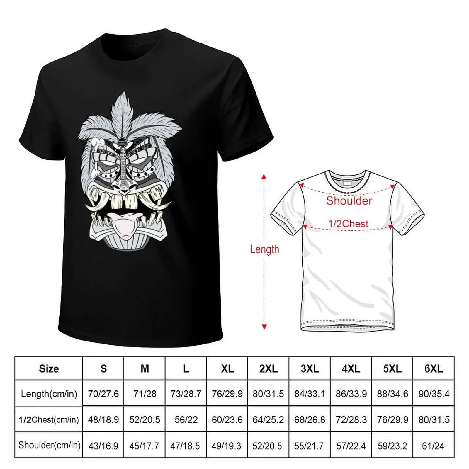 Tiki mask T-Shirt Soft Anti-Shrink Cotton Tee