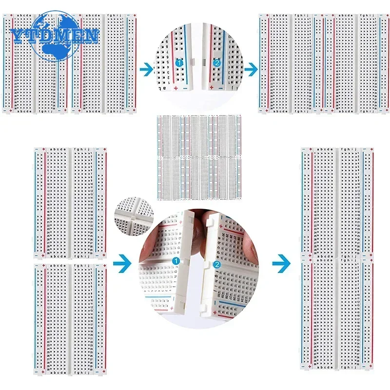 Breadboard 400 Point Solderless PCB Bread Board Jumper Wire Dupont Line 10cm/20cm 20pin/40pin Test Develop DIY for Arduino Kit