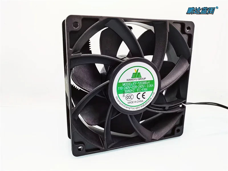 XY-12038B2H 12038 High air volume 110V 220V Energy saving Boosting 12cm Cabinet Case Cooling Fan120*120*38MM