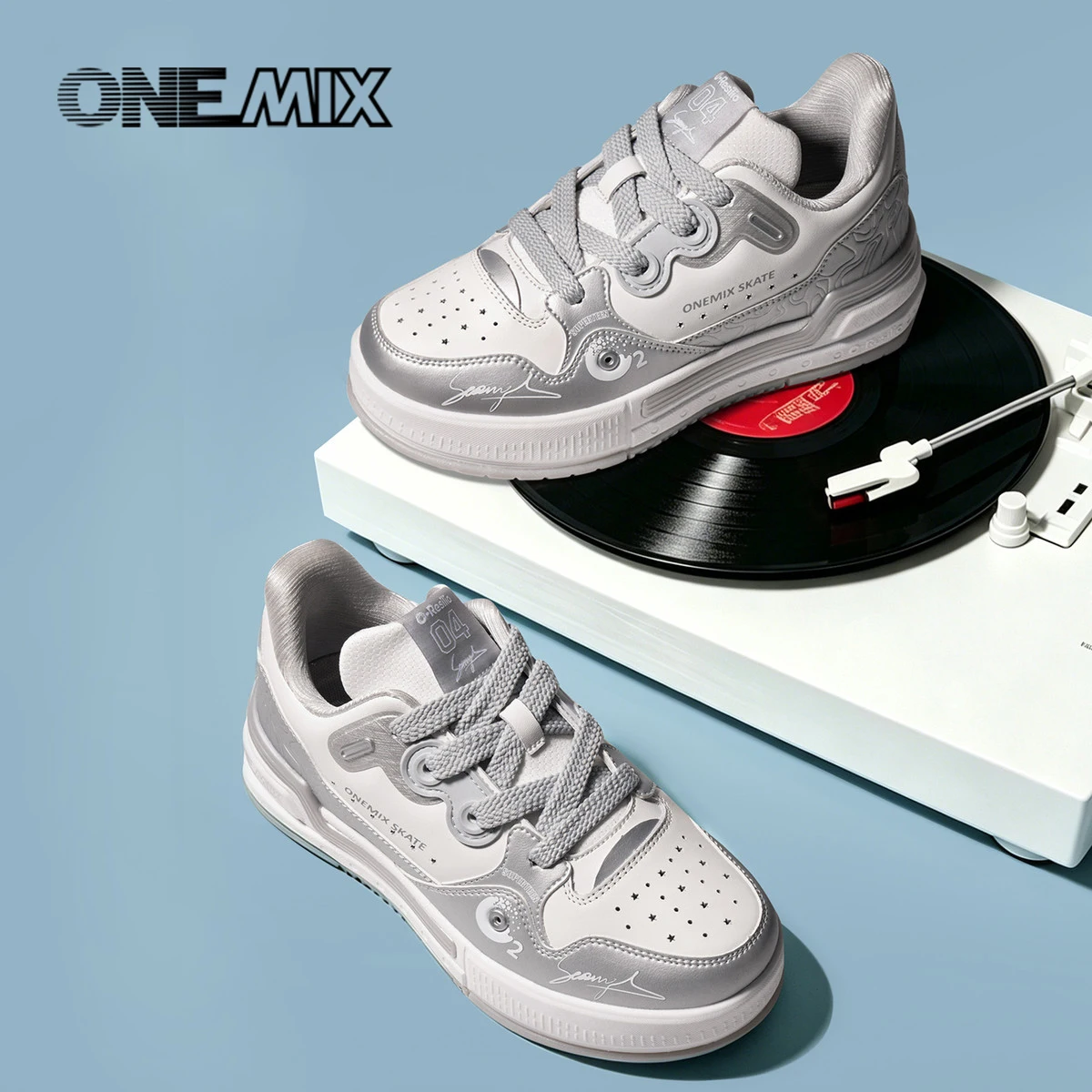ONEMIX New Unisex Skate Shoes Retro Sneakers Casual Sport Shoes Streetwear Fashion Shoes Comfortable Everyday Walking Shoes