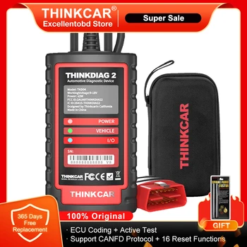 THINKCAR Thinkdiag 2 Auto Volledig systeemdiagnostisch hulpmiddel OBD2-scanner CANFD-protocol Alles reset 1 jaar Gratis actieve test ECU-codering