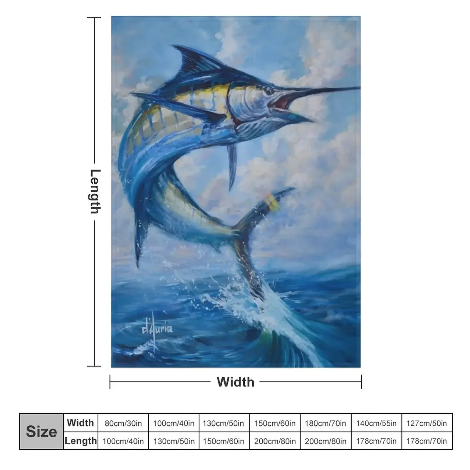 Antigua Marlin Throw Blanket Kid'S Winter beds Sofa Throw Plaid Blankets For Baby Single Blankets