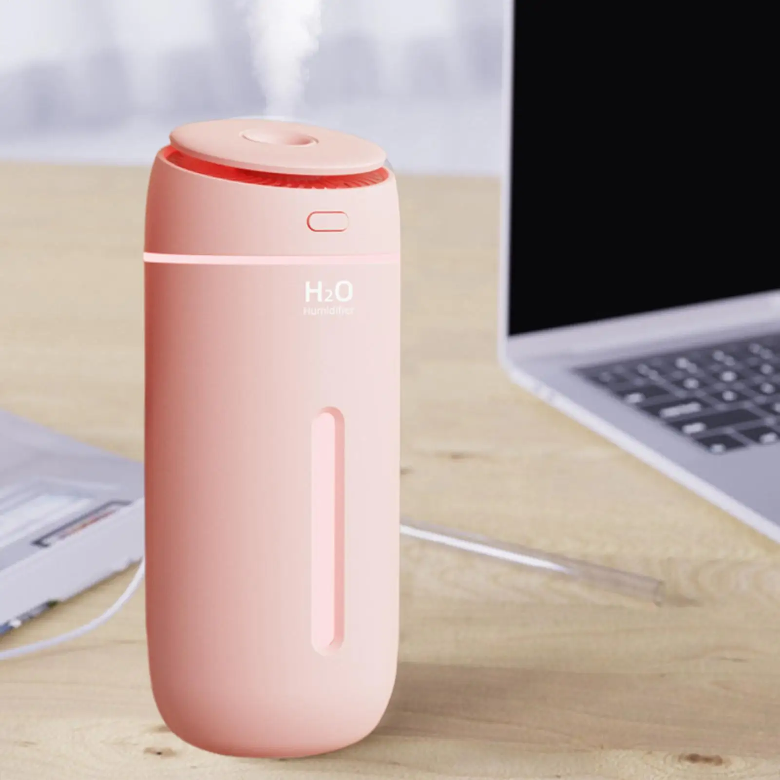 Portable Humidifier 2 Modes Desktop USB Night Light 7-Color LED Quiet Travel Humidifier For Bedside Table Workplace Dorm
