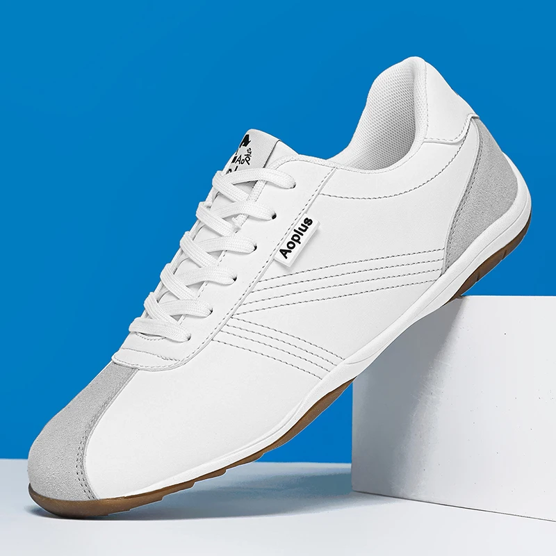 

Men's Fashion Casual Shoes Genuine Leather Upper Lace-Up Comfort Trainer for Walking, Outdoor, Business, and Leisure Activities