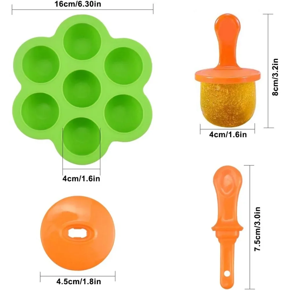 Ice Pop Mould, Reusable Ice Lolly Moulds Ice Lolly Makers, Popsicle Moulds for Kids- Food Grade, BPA Free, Dishwasher Safe